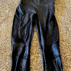 Spanx Faux Leather Moto Leggings